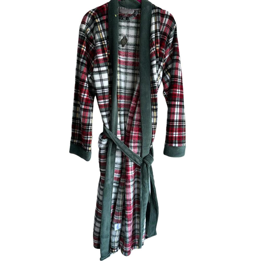 NWT ROYAL STANDARD Plaid Tidings Minky Plush Luxe Ladies Robe,‎ M